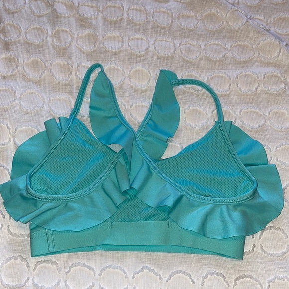 Nike Sports Bra Teal Ruffle size Small S - Picture 2 of 2